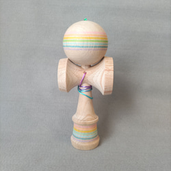 E-4 昭和レトロ 木製 特大 巨大 けん玉 レインボーカラー おもちゃ 古道具 E-4 昭和レトロ 木製 特大 巨大 けん玉 レインボーカラー おもちゃ