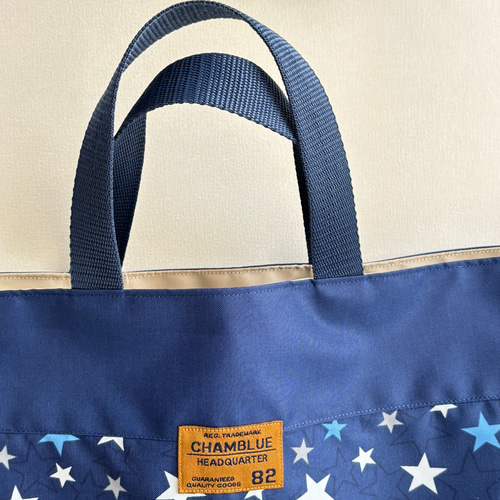 サイズオーダー可】撥水ナイロンオックス 入園入学3点セット ネイビー