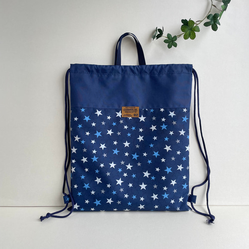 サイズオーダー可】撥水ナイロンオックス 入園入学3点セット ネイビー