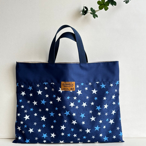 サイズオーダー可】撥水ナイロンオックス 入園入学3点セット ネイビー