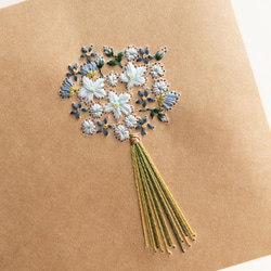 かすみ草のレターセット／刺繍 レターセット wakako 通販