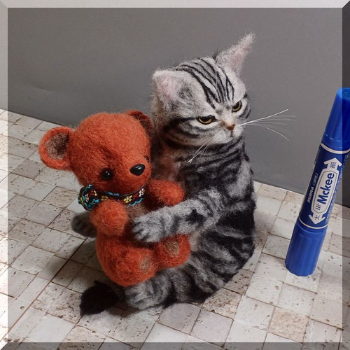 海外作家様作 アートドール 太っちょシェフ猫 Aさまセミオーダー T