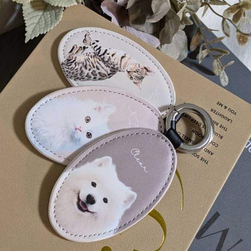 オーバルレザーキーホルダー｜オーダーメイド｜名入れ｜写真｜文字入れ