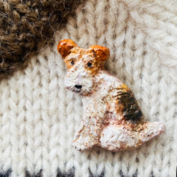 ワイヤーフォックステリアブローチ （wirefoxterrier brooch