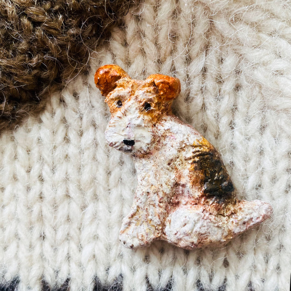 ワイヤーフォックステリアブローチ （wirefoxterrier brooch