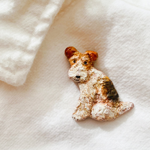 ワイヤーフォックステリアブローチ （wirefoxterrier brooch