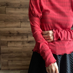 【ヴィクトリアン調】ボーダーリブメローTOPS♡ボトルネック 5枚目の画像