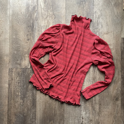 【ヴィクトリアン調】ボーダーリブメローTOPS♡ボトルネック 6枚目の画像