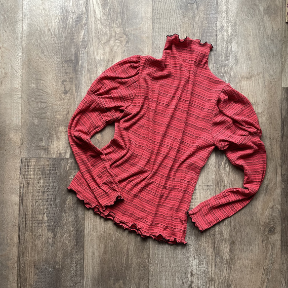 【ヴィクトリアン調】ボーダーリブメローTOPS♡ボトルネック 6枚目の画像