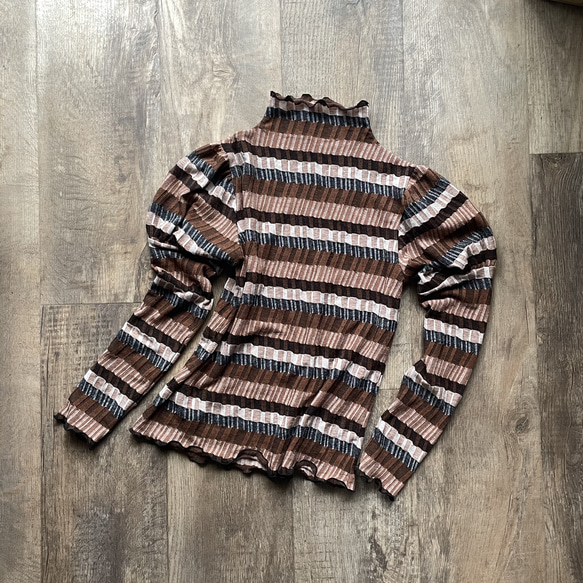 【ヴィクトリアン調】ボーダーリブメローTOPS♡ボトルネック 14枚目の画像