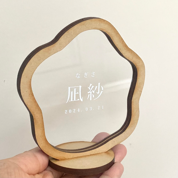 お名前プレート　　命名書や桃の節句や端午節句　こどもの日のお名前札に 2枚目の画像