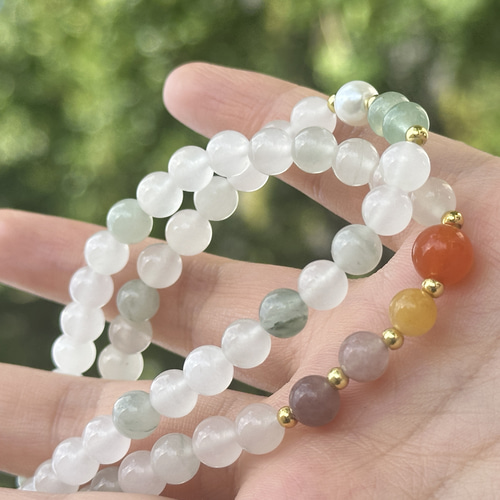 天然天山翠金糸玉飘花【一点物】天然石パワーストーンバングル　内径55センチ 天然天山翠金糸玉飘花【一点物】天然石パワーストーンバングル