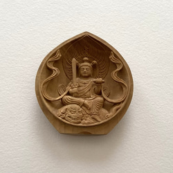 インド白檀の花びら型文殊菩薩の香合仏 彫刻 myougen 通販 18878558