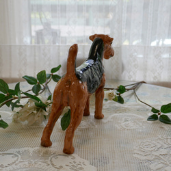 ヴィンテージ　陶器の犬　エアデール 6枚目の画像