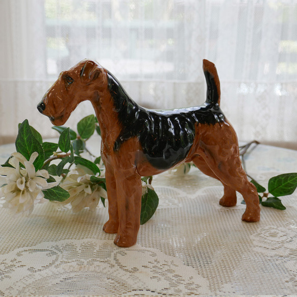 ヴィンテージ　陶器の犬　エアデール 2枚目の画像