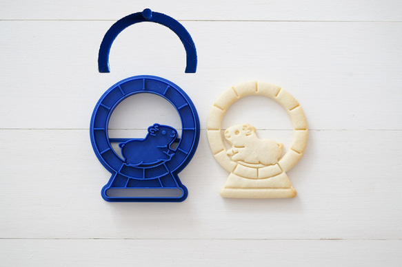 ぐるぐるハムスター（スタンプ＆補助スタンプ付き）　クッキー型 1枚目の画像