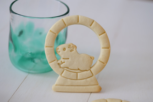 ぐるぐるハムスター（スタンプ＆補助スタンプ付き）　クッキー型 2枚目の画像