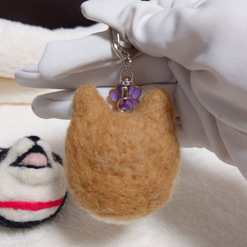 柴犬 羊毛 羊毛フェルト ハンドメイド キーホルダー 羊毛フェルト