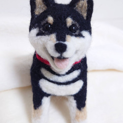 柴犬 羊毛 羊毛フェルト ハンドメイド 黒柴 キーホルダー 羊毛