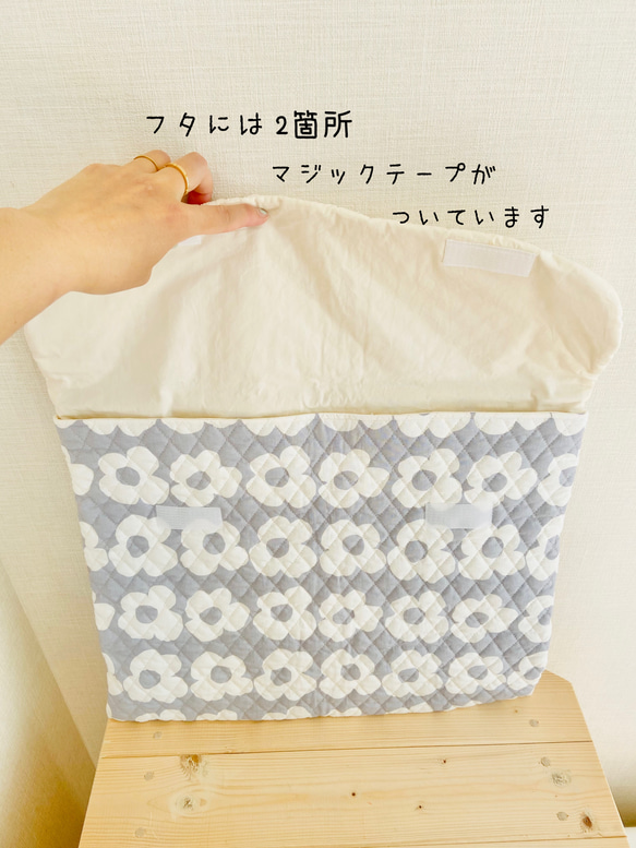 防災頭巾カバー＊＊たっぷりいちご　cream 3枚目の画像