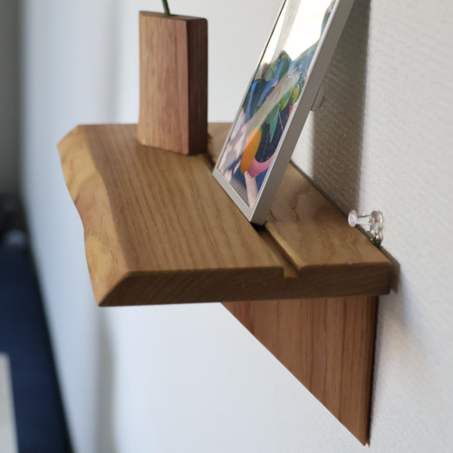 ハンドメイド　耳付き天板　飾り棚 ハンドメイド 耳付き天板 飾り棚