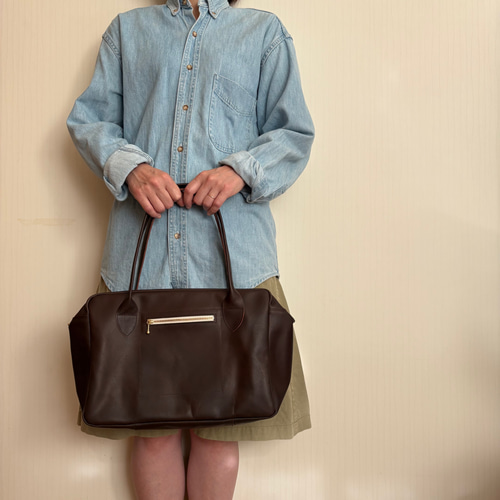 本革ダークブラウン レザー ボストンバッグ 本革 ボストンバッグ ショルダーバッグ トートバッグ 大容量