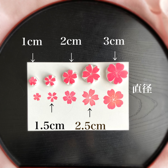 ５種の桜はんこ詰め合わせセット（3月4月の消しゴムはんこ） 4枚目の画像