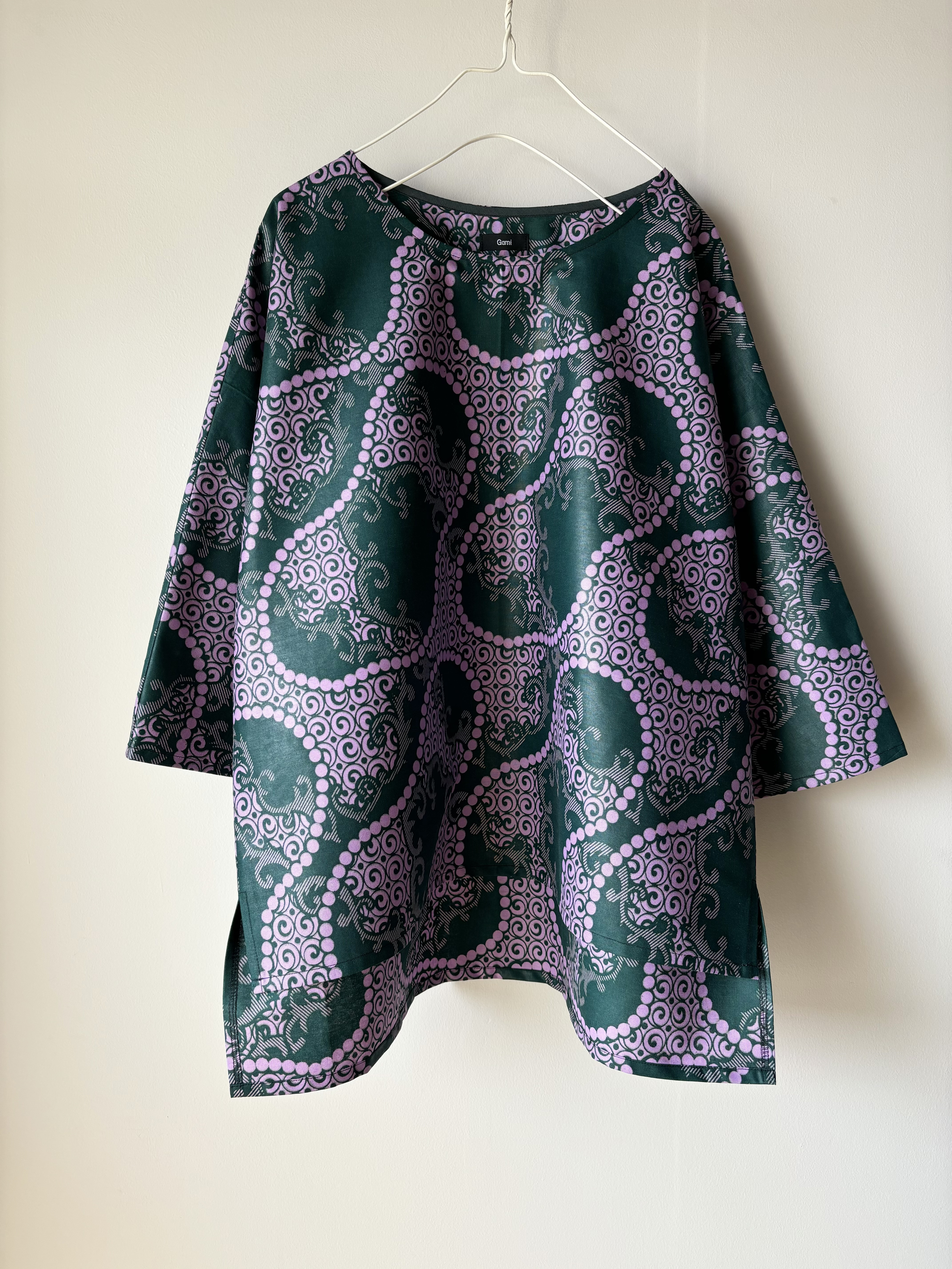 29☆アフリカンプリント☆ドルマンスリーブ☆クルーネック☆プルオーバー