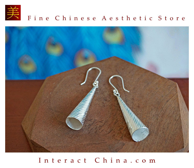 銀純度99％以上のピュアシルバージュエリーアート職人手作りのピアス＃177