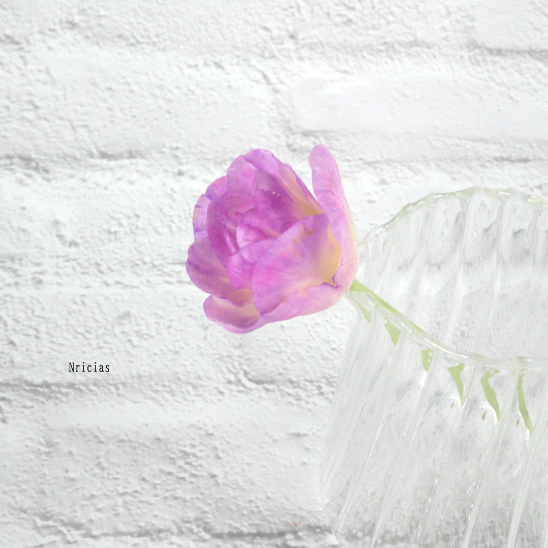 枯れない 小さめ ミニ チューリップ ✿クレイフラワーNO.GT7-V1