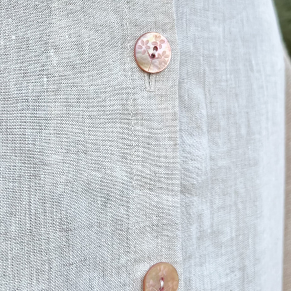 ゆったりリネンワンピ♡たっぷりレースの重ね着ワンピース（25s−025） 4枚目の画像