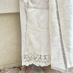 ゆったりリネンワンピ♡たっぷりレースの重ね着ワンピース（25s−025） 19枚目の画像