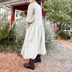 ゆったりリネンワンピ♡たっぷりレースの重ね着ワンピース（25s−025） 13枚目の画像