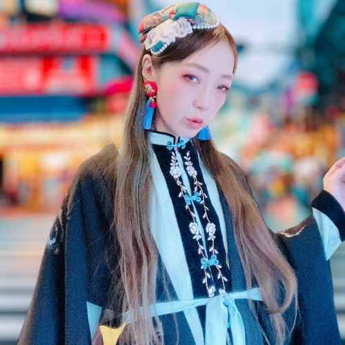 ✤アンティーク縮緬ヘッドドレス/古典柄✤ ヘッドドレス（アクセサリー