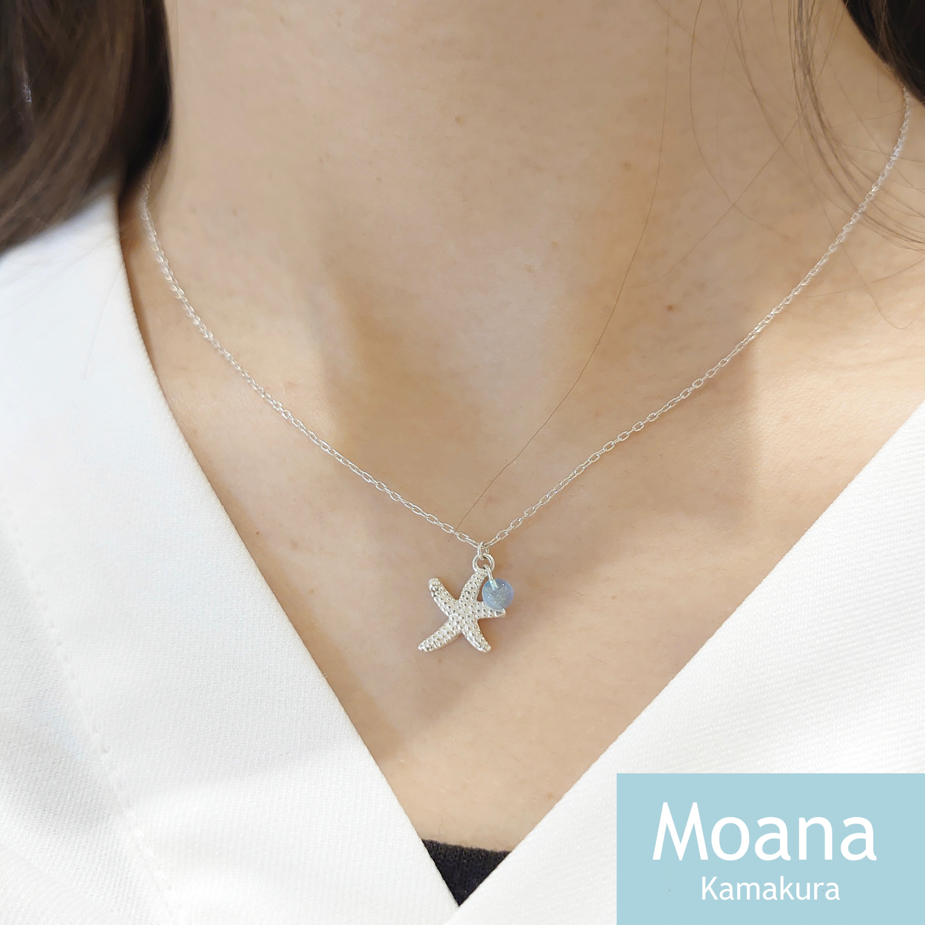 Sea Star ネックレス  Crystal Aqua Blue