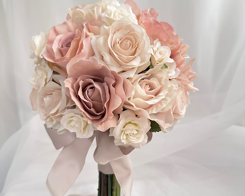 アンティークローズブーケ アンティークピンクブーケ ラウンドブーケ