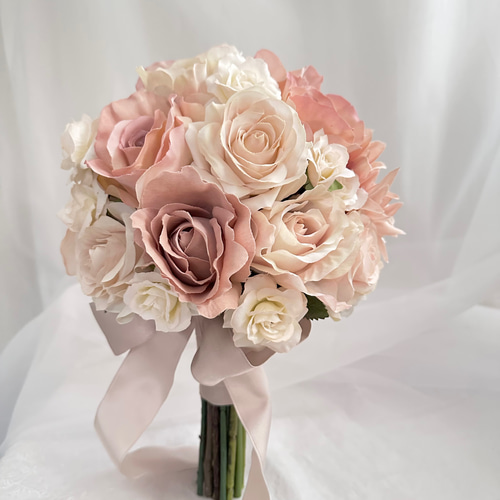 アンティークローズブーケ アンティークピンクブーケ ラウンドブーケ