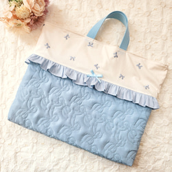 ヌビ レッスンバック 手提げ 女の子 花柄 入園入学 ハンドメイド