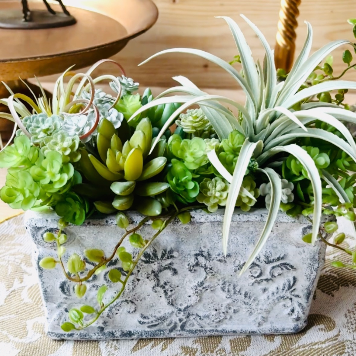 お洒落カフェ風　フェイク多肉植物　リアル　観葉植物　インテリア雑貨　セダム　　ハオルチア　不夜城　満天の星