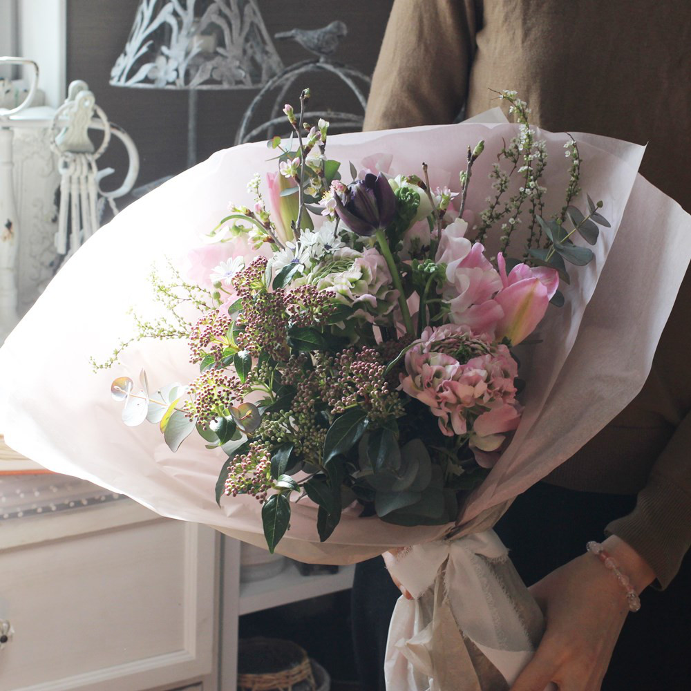 フレッシュフラワー　桜のブーケ