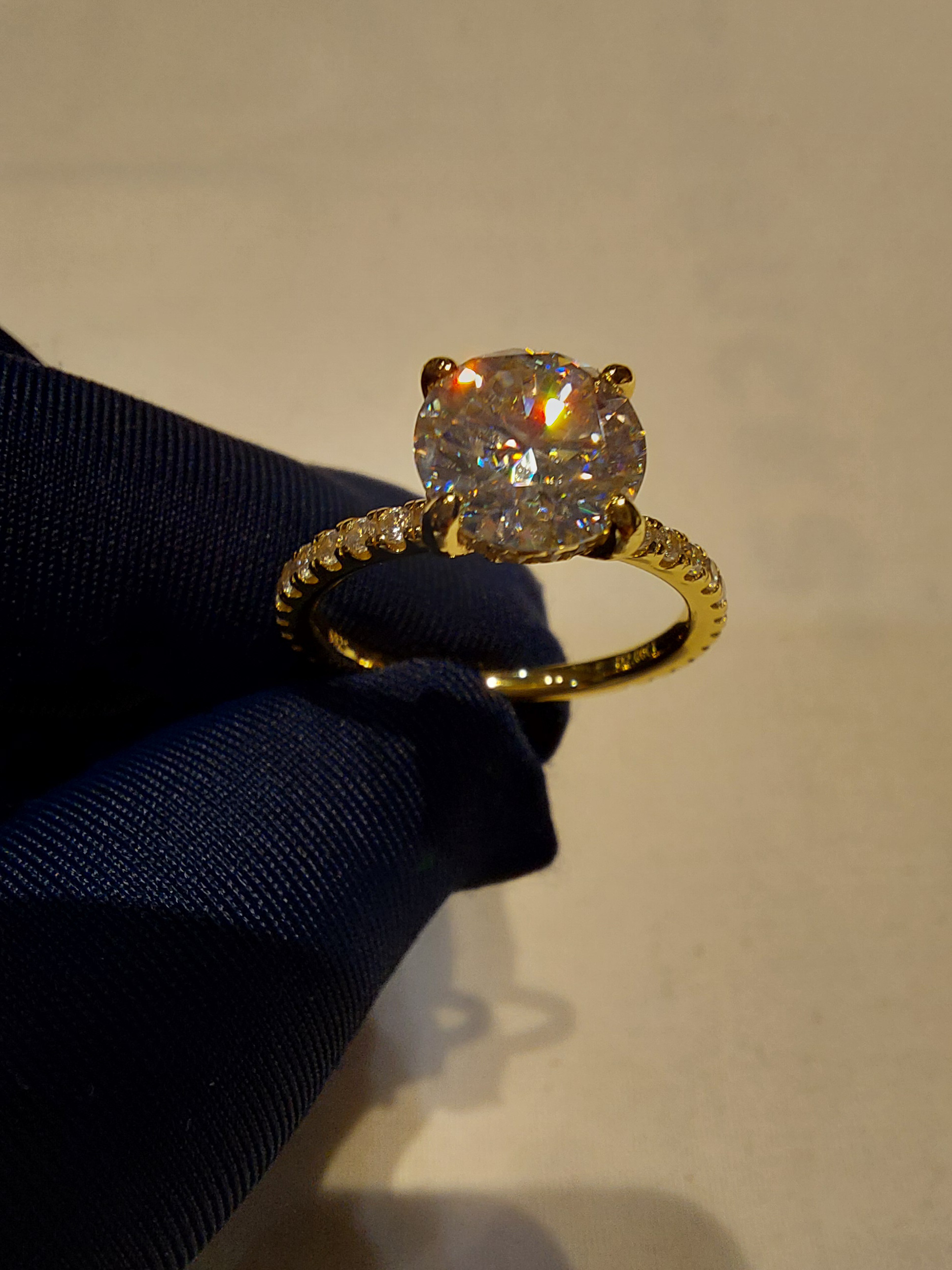 14号限定　2ct　イエローゴールド　カラー　デザインリング　リング　ゴールド　k18ジュエリー