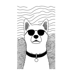 柴犬 サングラス 【名入れ・コメント可】トレーナー 柴犬 豆柴 面白い おもしろ 犬好き プレゼント 2枚目の画像