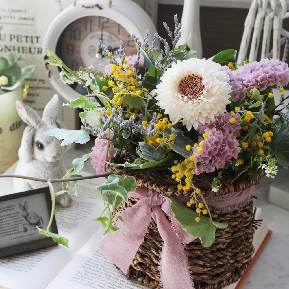 ミモザポットバスケット