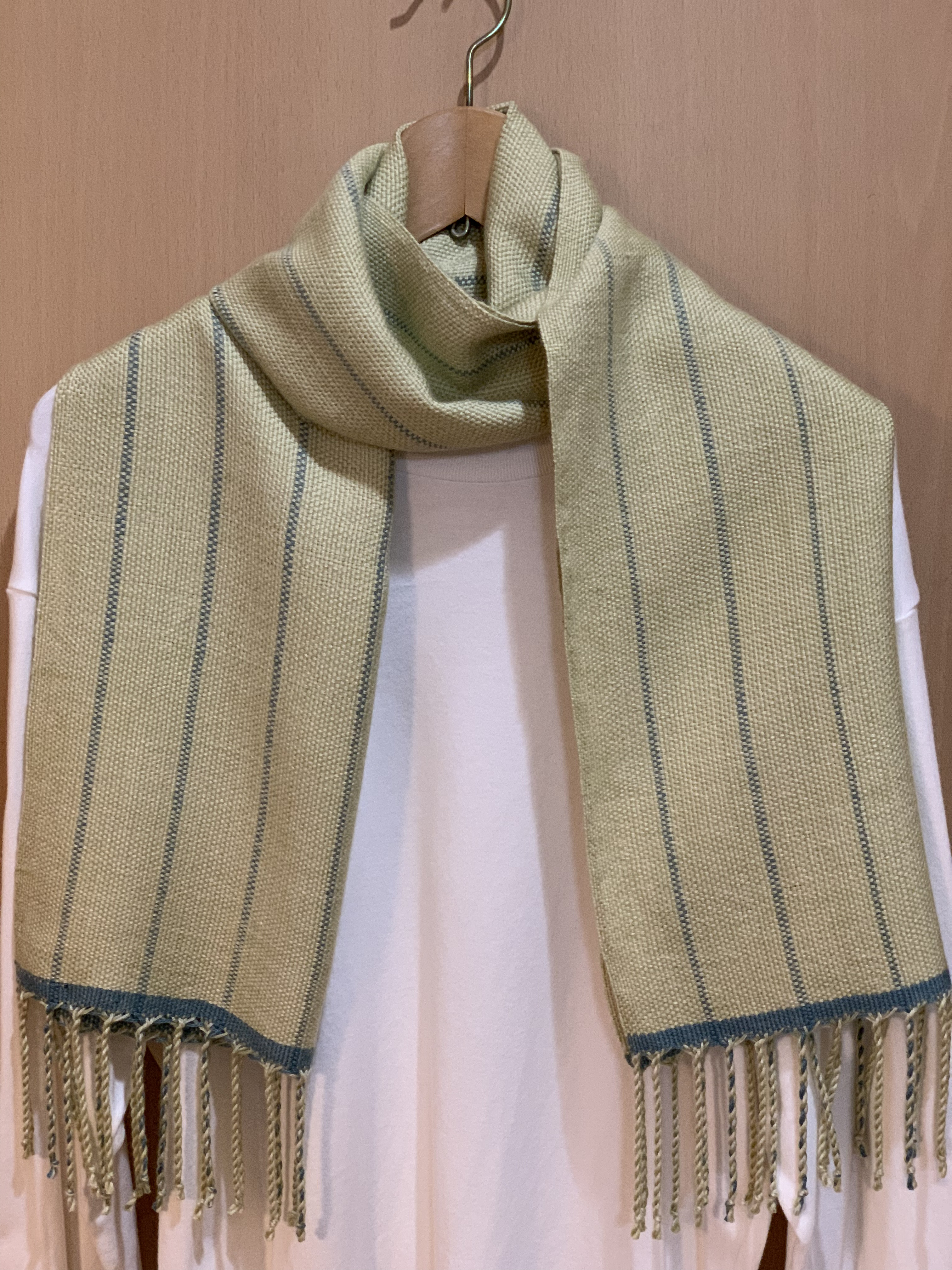 手織りストール︎ ︎ シルクカシミヤ　✴︎若葉✴︎