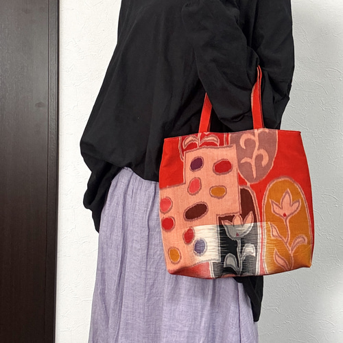 着物バッグ 小さめ 36 銘仙 ギフト対応可能 施設用 贈り物 着物