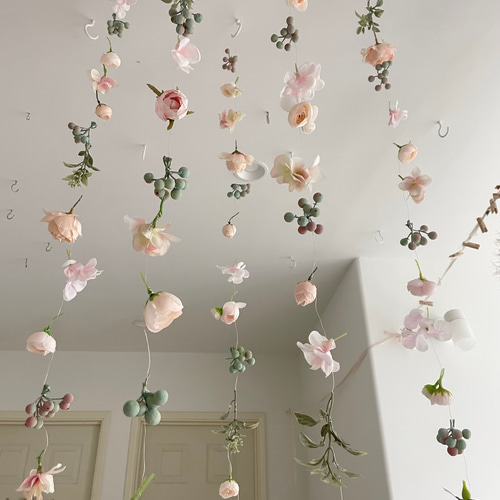 flower curtain アーティフィシャルフラワー カーテン ✩⡱ フライング