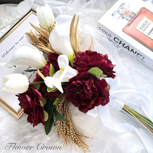 アーティフィシャルフラワーブーケ クラッチブーケ 結婚式 ブライダル アーティフィシャルフラワーブーケ 結婚式 クラッチブーケ