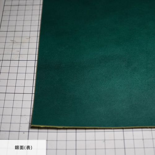 A4サイズ1枚】国産ヌメ革（たつのレザー） グリーン（艶あり