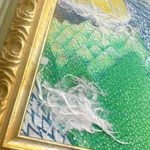 白い龍　アクリル画　原画アート　ポーリングアート 白い龍 アクリル画 原画アート ポーリングアート