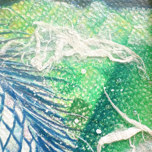 白い龍 アクリル画 原画アート ポーリングアート